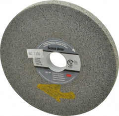 3M - 6" Diam, 1/2" Face Width, 1" Center Hole, Fine Grade, Silicon Carbide Deburring Wheel - Convolute, Hard Density 10 Grade, 6,000 RPM - Industrial Tool & Supply