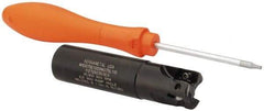 Kennametal - 3/4" Cut Diam, 0.398" Max Depth of Cut, 3/4" Shank Diam, 3.13" OAL, Indexable Square Shoulder End Mill - EC10.., EP10.. Inserts, Weldon Shank, 0° Lead Angle, Through Coolant - Industrial Tool & Supply