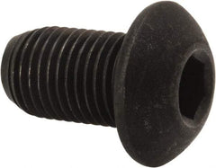 Value Collection - 3/8-24 UNF Hex Socket Drive, Button Screw - Alloy Steel, Black Oxide Finish, Fully Threaded, 5/8" Length Under Head - Industrial Tool & Supply