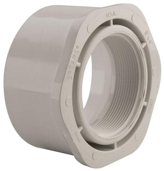 Value Collection - 6 x 4" PVC Plastic Pipe Bushing - Schedule 40, Spig x FIPT End Connections - Industrial Tool & Supply