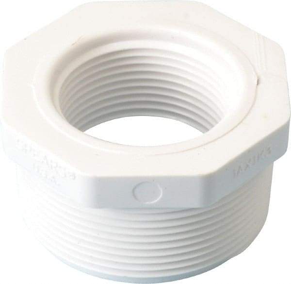 Value Collection - 2 x 1-1/4" PVC Plastic Pipe Bushing - Schedule 40, MIPT x FIPT End Connections - Industrial Tool & Supply