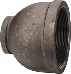 Made in USA - Size 4 x 2", Class 150, Malleable Iron Black Pipe Reducing Coupling - 300 psi, Threaded End Connection - Industrial Tool & Supply