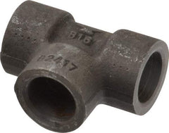Made in USA - Size 3/8", Class 3,000, Forged Carbon Steel Black Pipe Tee - 3,000 psi, Socket Weld End Connection - Industrial Tool & Supply
