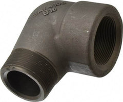 Made in USA - Size 2", Class 3,000, Forged Carbon Steel Black Pipe 90° Street Elbow - 3,000 psi, Threaded End Connection - Industrial Tool & Supply