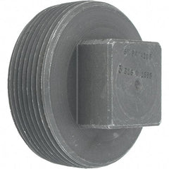 Made in USA - Size 3", Class 3,000, Forged Carbon Steel Black Pipe Square Plug - 3,000 psi, Threaded End Connection - Industrial Tool & Supply