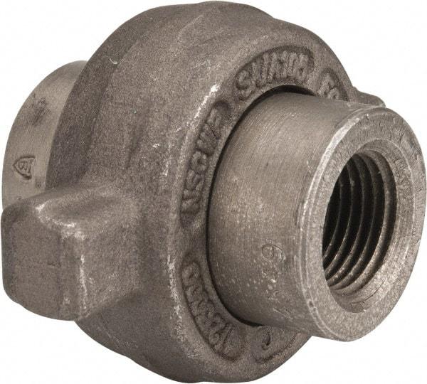 Made in USA - Size 1/2", Class 3,000, Forged Carbon Steel Black Pipe Lug Union - 3,000 psi, Threaded End Connection - Industrial Tool & Supply