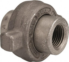 Made in USA - Size 1/2", Class 3,000, Forged Carbon Steel Black Pipe Lug Union - 3,000 psi, Threaded End Connection - Industrial Tool & Supply