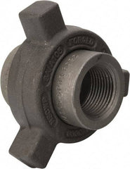 Made in USA - Size 1", Class 3,000, Forged Carbon Steel Black Pipe Lug Union - 3,000 psi, Threaded End Connection - Industrial Tool & Supply