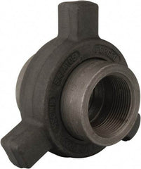 Made in USA - Size 1-1/2", Class 3,000, Forged Carbon Steel Black Pipe Lug Union - 3,000 psi, Threaded End Connection - Industrial Tool & Supply