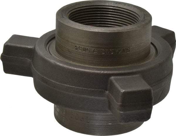 Made in USA - Size 2", Class 3,000, Forged Carbon Steel Black Pipe Lug Union - 3,000 psi, Threaded End Connection - Industrial Tool & Supply