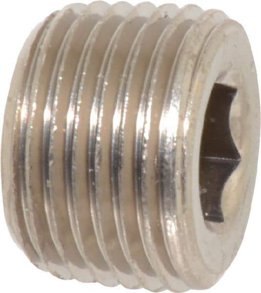 Value Collection - 3/8" Internal Pipe, Brass Countersunk Plug - MNPT - Industrial Tool & Supply