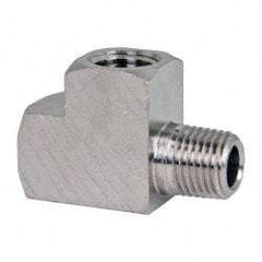 Value Collection - 1/4" Internal Pipe, Brass Street Tee - FNPT x MNPT - Industrial Tool & Supply