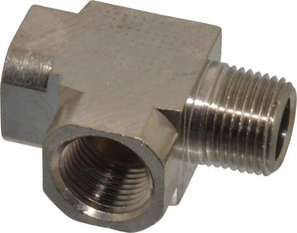 Value Collection - 3/8" Internal Pipe, Brass Street Tee - FNPT x MNPT - Industrial Tool & Supply