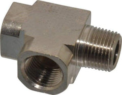 Value Collection - 3/8" Internal Pipe, Brass Street Tee - FNPT x MNPT - Industrial Tool & Supply