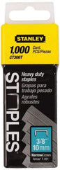 Stanley - 5/16" Wide Galvanized Steel Cable Staples - 3/8" Leg Length - Industrial Tool & Supply