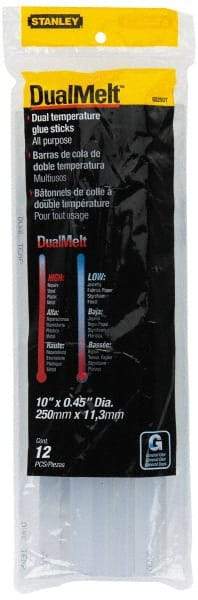 Stanley - 7/16" Diam, 10" Long, Opaque Hot Melt, Low Melt Glue Stick - GS Series - Industrial Tool & Supply