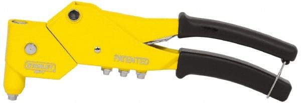 Stanley - Swivel Head Hand Riveter - 3/32 to 3/16" Rivet Capacity, 11-1/2" OAL - Industrial Tool & Supply