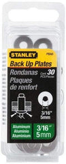 Stanley - Size 6, 1/2" Rivet Diam, Aluminum Round Blind Rivet Backup Washer - 1/16" Thick - Industrial Tool & Supply