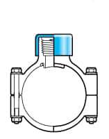 Value Collection - 3 x 1-1/2" PVC Plastic Pipe Clamp On Saddle with Viton O-Ring - Schedule 80, Pipe O.D. x SR Fipt End Connections - Industrial Tool & Supply
