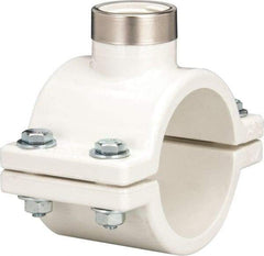 Value Collection - 2 x 3/4" PVC Plastic Pipe Clamp On Saddle with EPDM O-Ring - Schedule 40, Pipe O.D. x SR Fipt End Connections - Industrial Tool & Supply