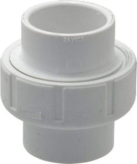 Value Collection - 1" PVC Plastic Pipe Union with EPDM O-Ring - Schedule 40, Slip End Connections - Industrial Tool & Supply