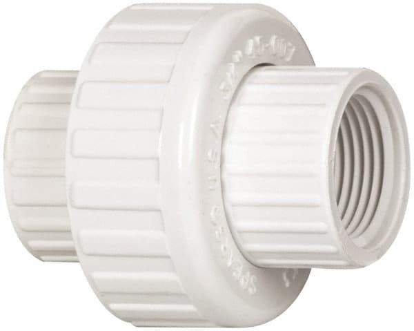 Value Collection - 3/4" PVC Plastic Pipe Union with EPDM O-Ring - Schedule 40, FIPT x FIPT End Connections - Industrial Tool & Supply