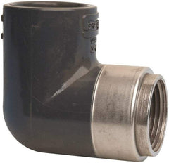 Value Collection - 3/4" PVC Plastic Pipe 90° Elbow - Schedule 80, PVC Slip x Brass Fipt End Connections - Industrial Tool & Supply