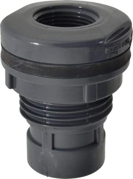 Value Collection - 1" PVC Plastic Pipe Tank Adapter - Schedule 80, FIPT x FIPT End Connections - Industrial Tool & Supply