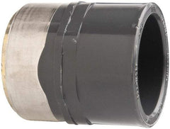 Value Collection - 1-1/4" PVC Plastic Pipe Female Adapter - Schedule 80, PVC Slip x Brass Fipt End Connections - Industrial Tool & Supply