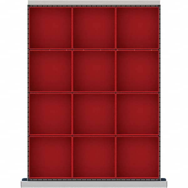LISTA - 12-Compartment Drawer Divider Layout for 3.15" High Drawers - Industrial Tool & Supply