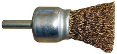 Value Collection - 4" Brush Diam, Flared End Brush - 1/4" Diam Shank, 15,000 Max RPM - Industrial Tool & Supply
