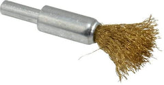 Value Collection - 1/2" Brush Diam, End Brush - Fine Grade, 1/4" Diam Shank, 20,000 Max RPM - Industrial Tool & Supply