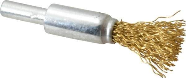 Value Collection - 1/2" Brush Diam, End Brush - 1/4" Diam Shank, 20,000 Max RPM - Industrial Tool & Supply