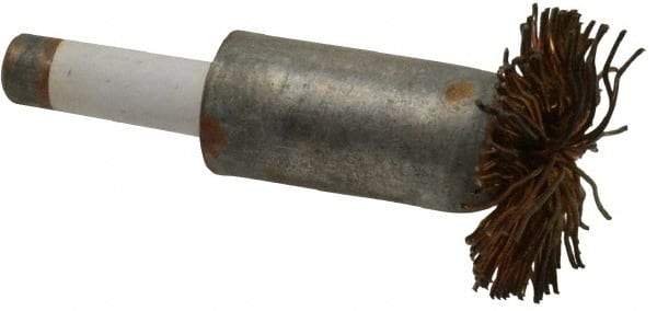 Value Collection - 1/2" Brush Diam, End Brush - Coarse Grade, 1/4" Diam Shank, 20,000 Max RPM - Industrial Tool & Supply