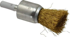Value Collection - 3/4" Brush Diam, End Brush - Fine Grade, 1/4" Diam Shank, 20,000 Max RPM - Industrial Tool & Supply