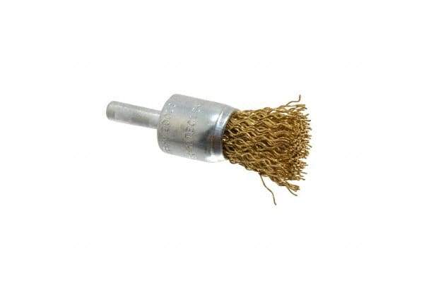 Value Collection - 3/4" Brush Diam, End Brush - Coarse Grade, 1/4" Diam Shank, 20,000 Max RPM - Industrial Tool & Supply