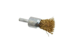 Value Collection - 3/4" Brush Diam, End Brush - Coarse Grade, 1/4" Diam Shank, 20,000 Max RPM - Industrial Tool & Supply