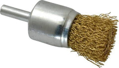 Value Collection - 1" Brush Diam, End Brush - 1/4" Diam Shank, 20,000 Max RPM - Industrial Tool & Supply