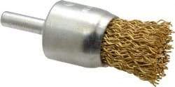 Value Collection - 1" Brush Diam, End Brush - Coarse Grade, 1/4" Diam Shank, 20,000 Max RPM - Industrial Tool & Supply