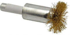 Value Collection - 1" Brush Diam, Flared End Brush - Fine Grade, 1/4" Diam Shank, 15,000 Max RPM - Industrial Tool & Supply