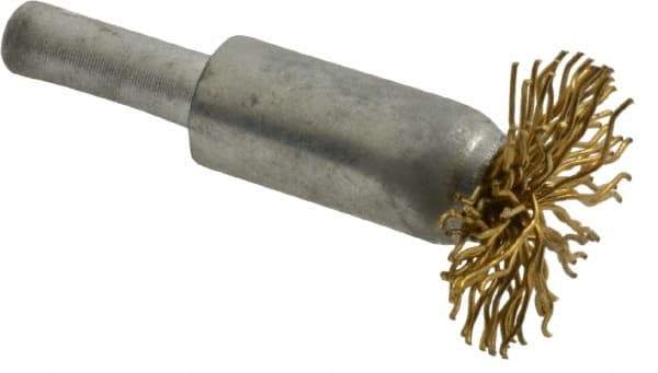 Value Collection - 1" Brush Diam, Flared End Brush - Coarse Grade, 1/4" Diam Shank, 15,000 Max RPM - Industrial Tool & Supply