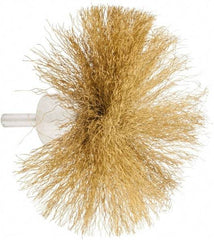 Value Collection - 4" Brush Diam, Flared End Brush - Fine Grade, 1/4" Diam Shank, 15,000 Max RPM - Industrial Tool & Supply