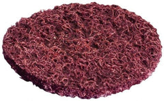 Standard Abrasives - 5" Medium Grade Aluminum Oxide Deburring Disc - Hook & Loop Connection, Maroon, 7,000 Max RPM - Industrial Tool & Supply