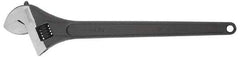 Irwin - 2-7/16" Jaw Capacity, 24" Standard Adjustable Wrench - Chrome Vanadium Steel, Black Finish - Industrial Tool & Supply