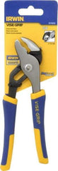 Irwin - 6" OAL, 1" Max Capacity, 4 Position Groove Joint Tongue & Groove Pliers - Serrated Pipe Straight Jaws, Curved Head, ProTouch Handles - Industrial Tool & Supply
