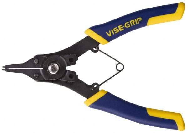 Irwin - 1-19/64" Long Standard Jaw, Snap Ring Plier - 6-1/2" OAL, ProTouch Handle, Plier Head Converts from Internal to External Snap Ring Plier - Industrial Tool & Supply
