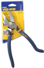 Irwin - 9" OAL, 1-1/2" Jaw Length x 1-1/4" Jaw Width, Side Cutting Ironworker's Pliers - Serrated Jaw, Standard Head, Textured Handles - Industrial Tool & Supply