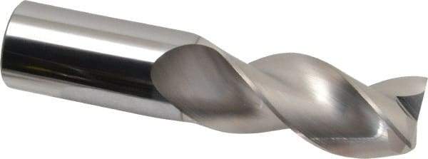 SGS - 1", 2" LOC, 1" Shank Diam, 4-1/2" OAL, 3 Flute, Solid Carbide Square End Mill - Single End, TiB2 Finish, Spiral Flute, 38° Helix, Right Hand Cut, Right Hand Flute, Series 43 - Industrial Tool & Supply
