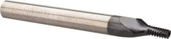 Carmex - #10-32, #12-32, #8-32 UNC, UNEF, UNF, 0.126" Cutting Diam, 3 Flute, Solid Carbide Helical Flute Thread Mill - Internal Thread, 0.27" LOC, 2-1/2" OAL, 1/4" Shank Diam - Industrial Tool & Supply
