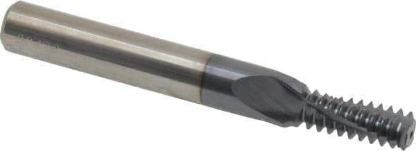 Carmex - 3/8-16 UNC, 0.264" Cutting Diam, 3 Flute, Solid Carbide Helical Flute Thread Mill - Internal Thread, 0.66" LOC, 2-1/2" OAL, 5/16" Shank Diam - Industrial Tool & Supply
